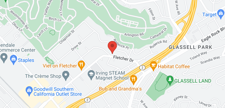 map of 3501 Fletcher Glassell Park, CA 90065